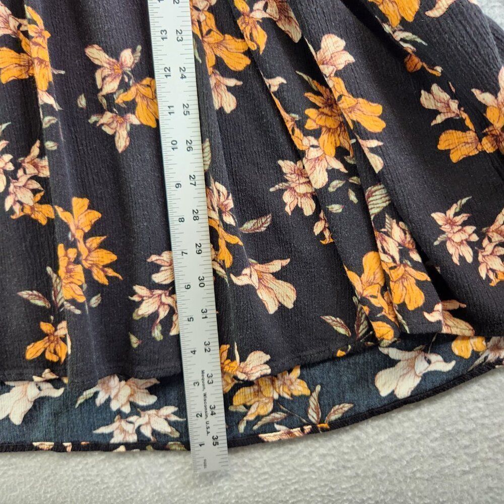 Umgee Dress Womens L Black Floral Gauzy Pockets Tunic Boho Aztec Southwestern - Picture 10 of 14